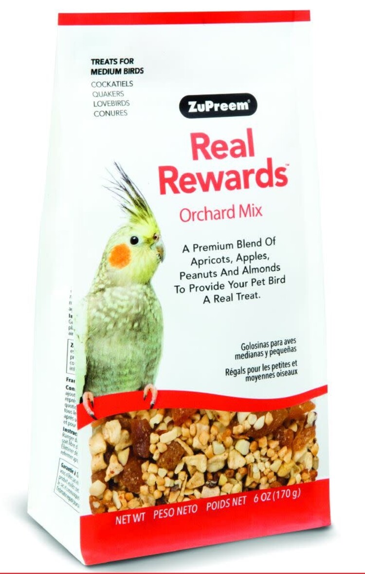 Zupreem ZuPreem "Real Rewards - Orchard Mix" Fruit & Nut Treats For Medium Birds 6oz 49300