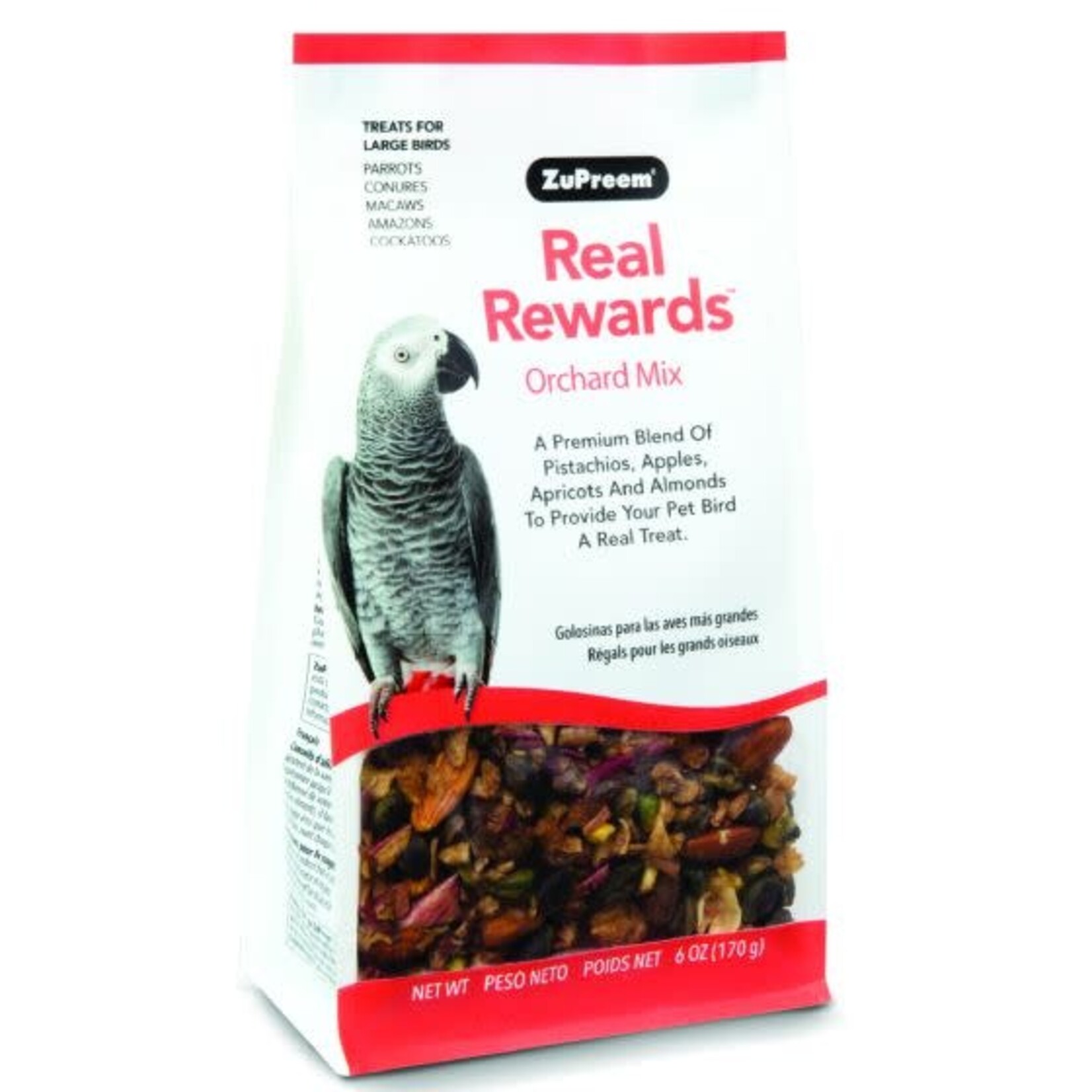 Zupreem ZuPreem "Real Rewards - Orchard Mix" Fruit & Nut Treats For Large Birds 6oz 49400