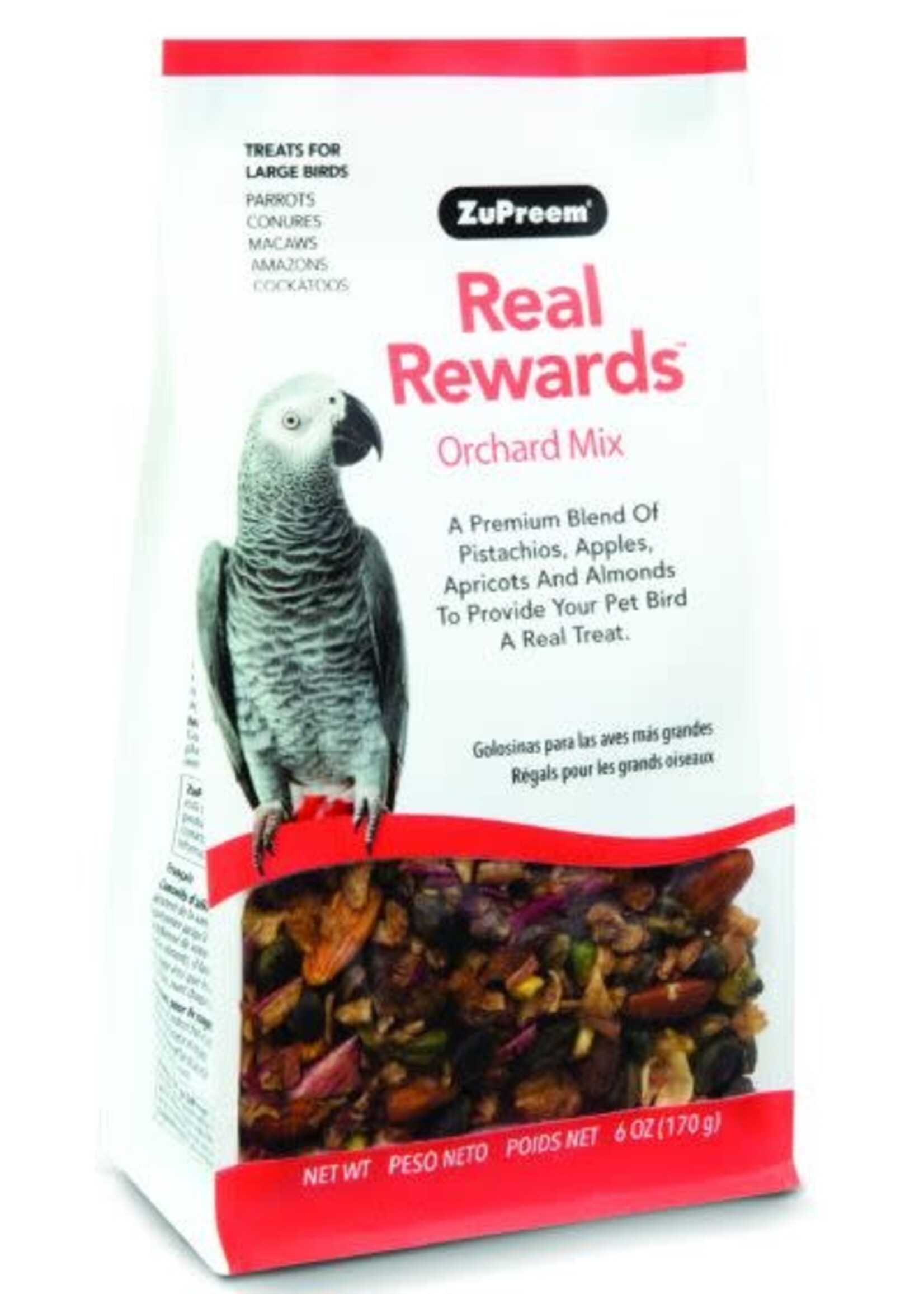 Zupreem ZuPreem "Real Rewards - Orchard Mix" Fruit & Nut Treats For Large Birds 6oz 49400