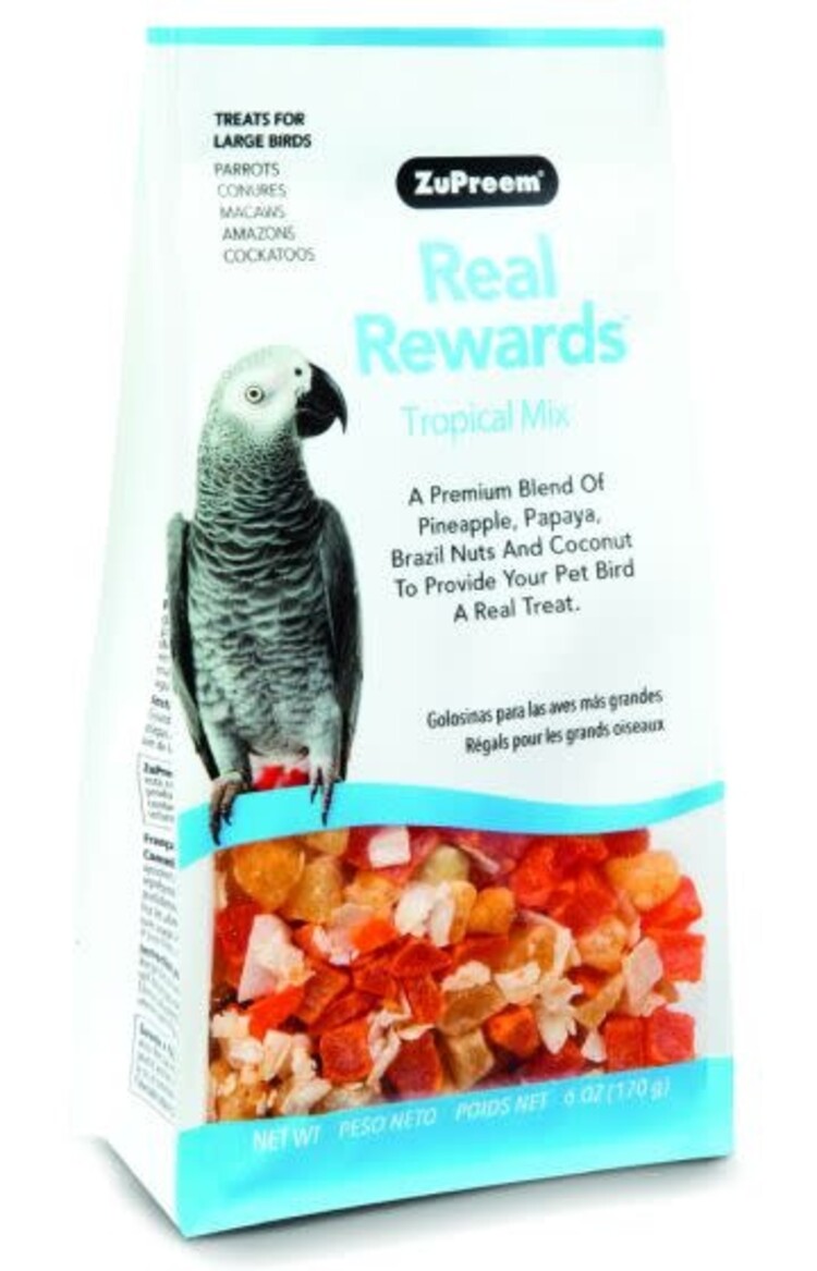 Zupreem ZuPreem "Real Rewards - Tropical Mix" Fruit & Nut Treats For Large Birds 6oz 49600