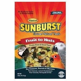 HIGGINS PREMIUM Sunburst Fruit to Nuts 5oz   for Conures, Parrots & Macaws