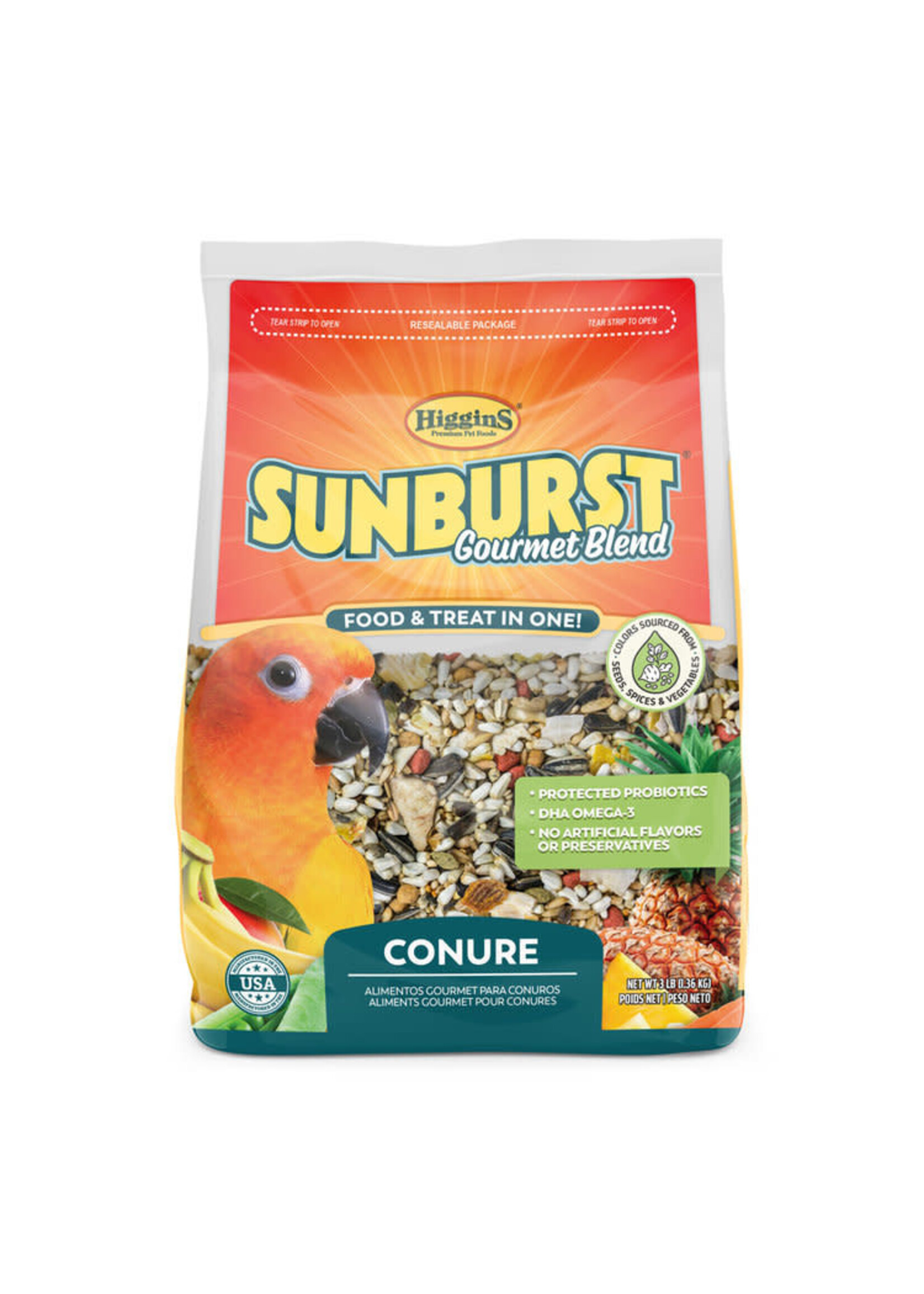 HIGGINS PREMIUM Sunburst Gourmet Blend Conure 3lb