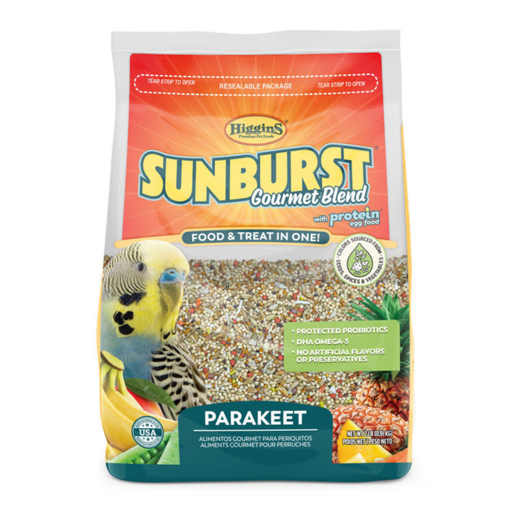 HIGGINS PREMIUM Sunburst Gourmet Blend  Parakeet 2lb