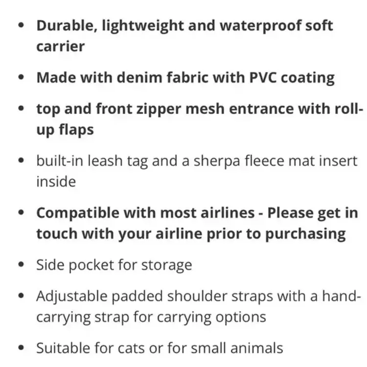 BAXTER & BELLA VOYAGE Baxter & Bella Sport Carrier 15.7x8.7x11in