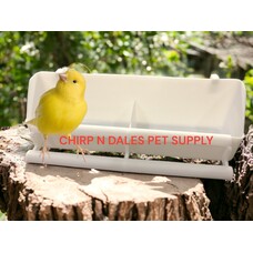 Glitter Pets Plastic Trough Feeder Divided 8"x 2"