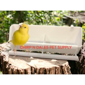 Glitter Pets Plastic Trough Feeder Divided 8"x 2"