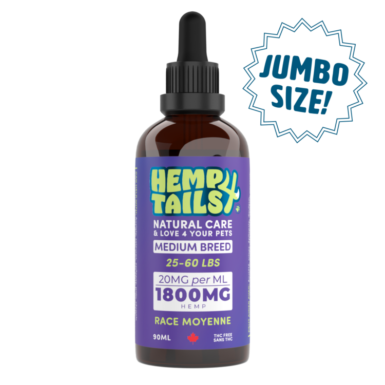 Hemp 4 Tails Hemp 4 Tails JUMBO MEDIUM BREED (25-60LBS) – 1800MG – 90ML