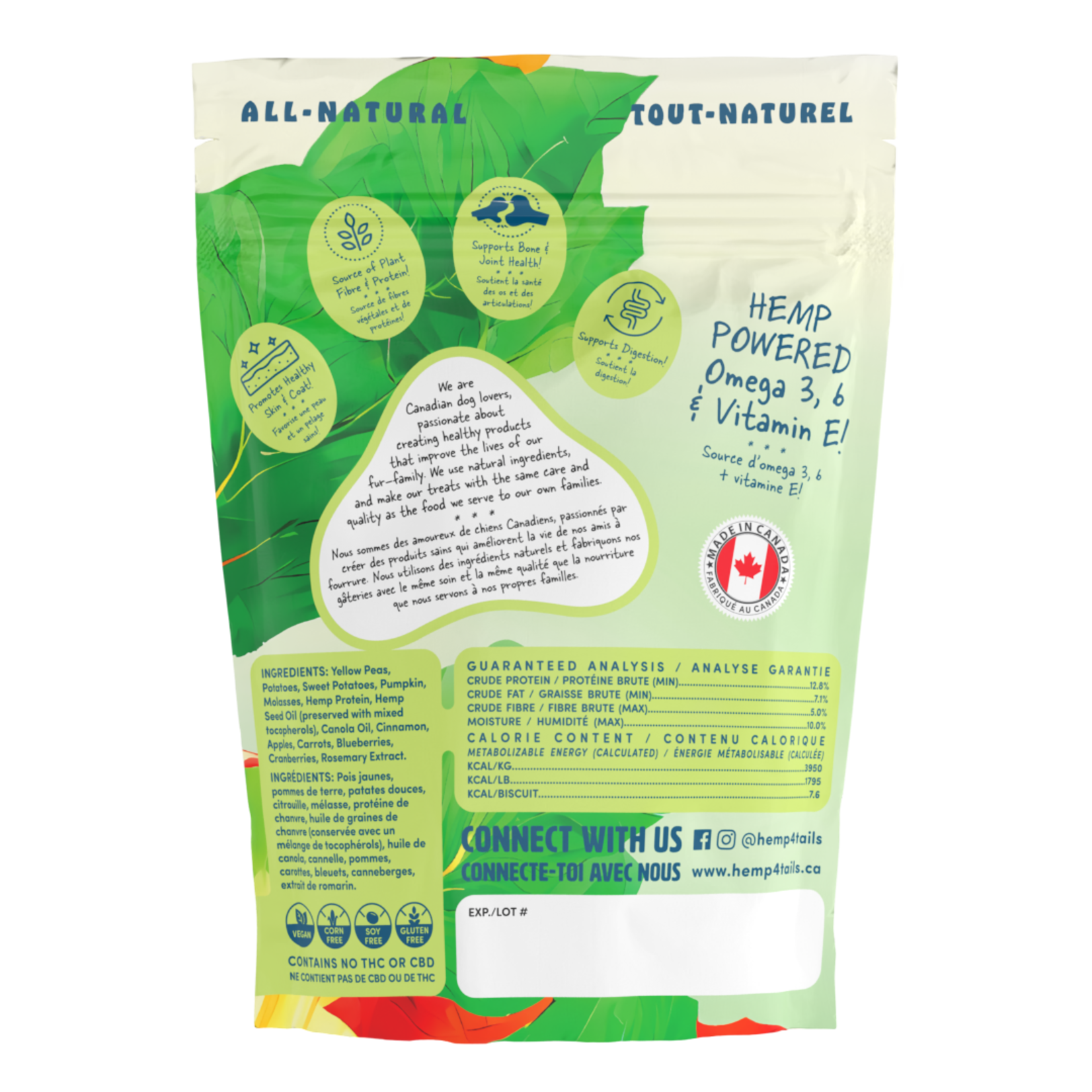 Hemp 4 Tails Hemp 4 Tails HEMP DOG TREATS – PUMPKIN 250g