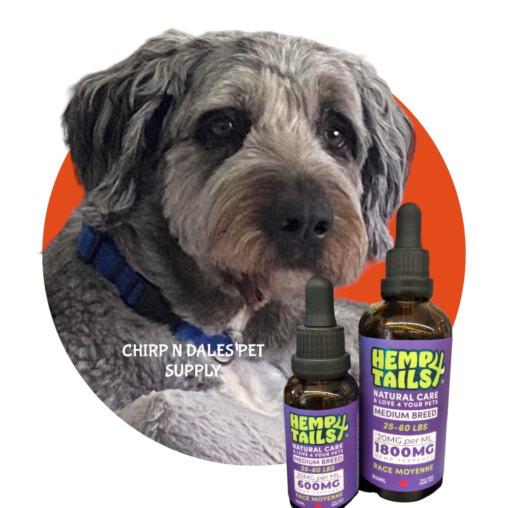Hemp 4 Tails Hemp 4 Tails JUMBO MEDIUM BREED (25-60LBS) – 1800MG – 90ML