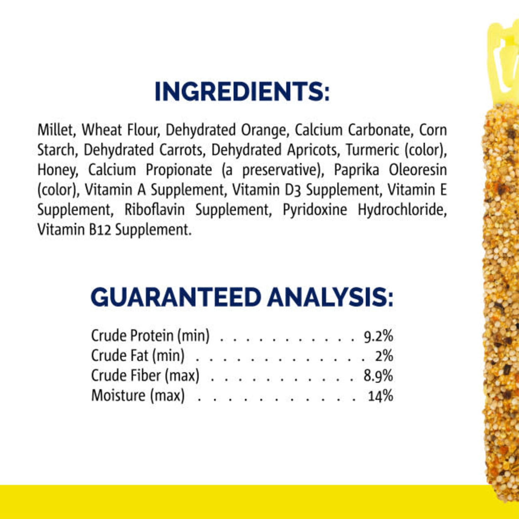 Sunseed/Vitakraft Vitakraft Crunch Stick Orange & Apricot (1.6oz)