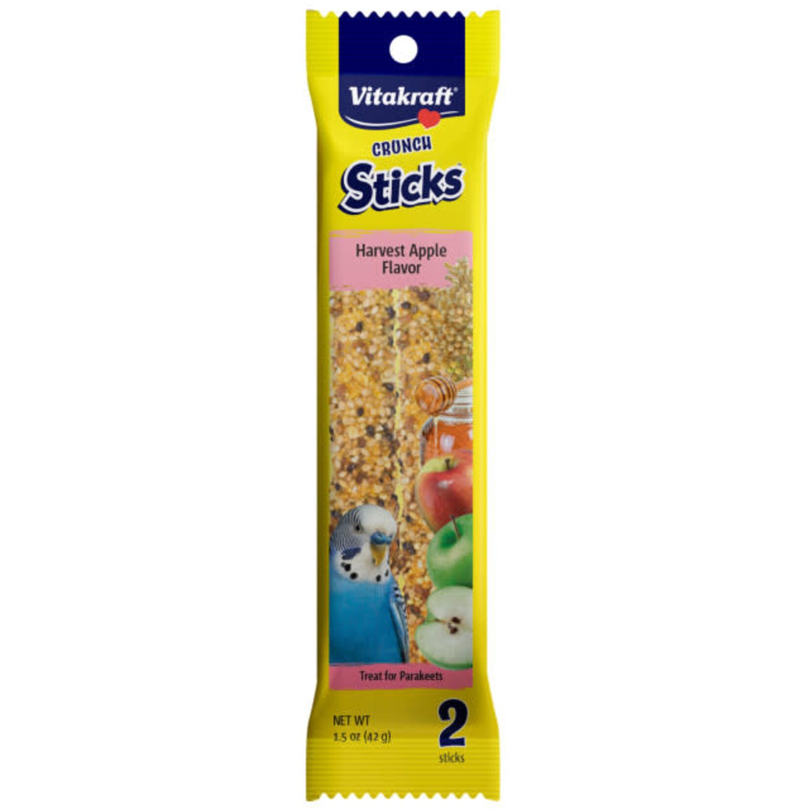 Sunseed/Vitakraft Vitakraft Parakeet Crunch Sticks, Harvest Apple Flavour 2/pk
