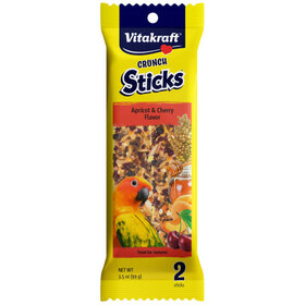 Vitakraft VITAKRAFT® CRUNCH STICKS APRICOT & CHERRY FLAVOR TREAT FOR CONURES 3.5 OZ