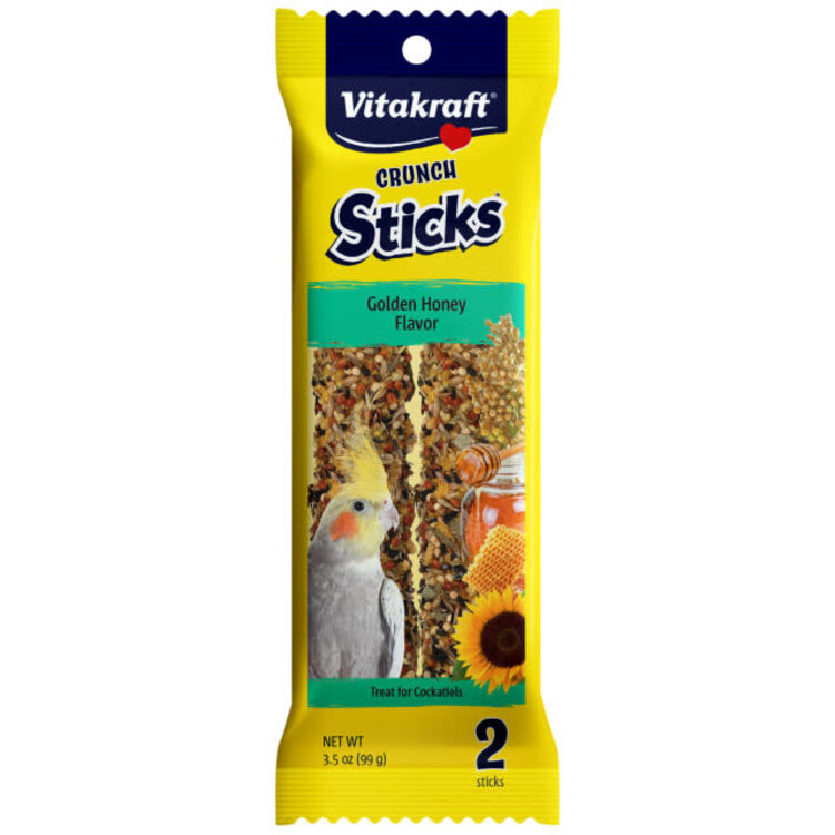 Vitakraft VITAKRAFT® CRUNCH STICKS GOLDEN HONEY FLAVOR COCKATIEL TREAT 3.5oz
