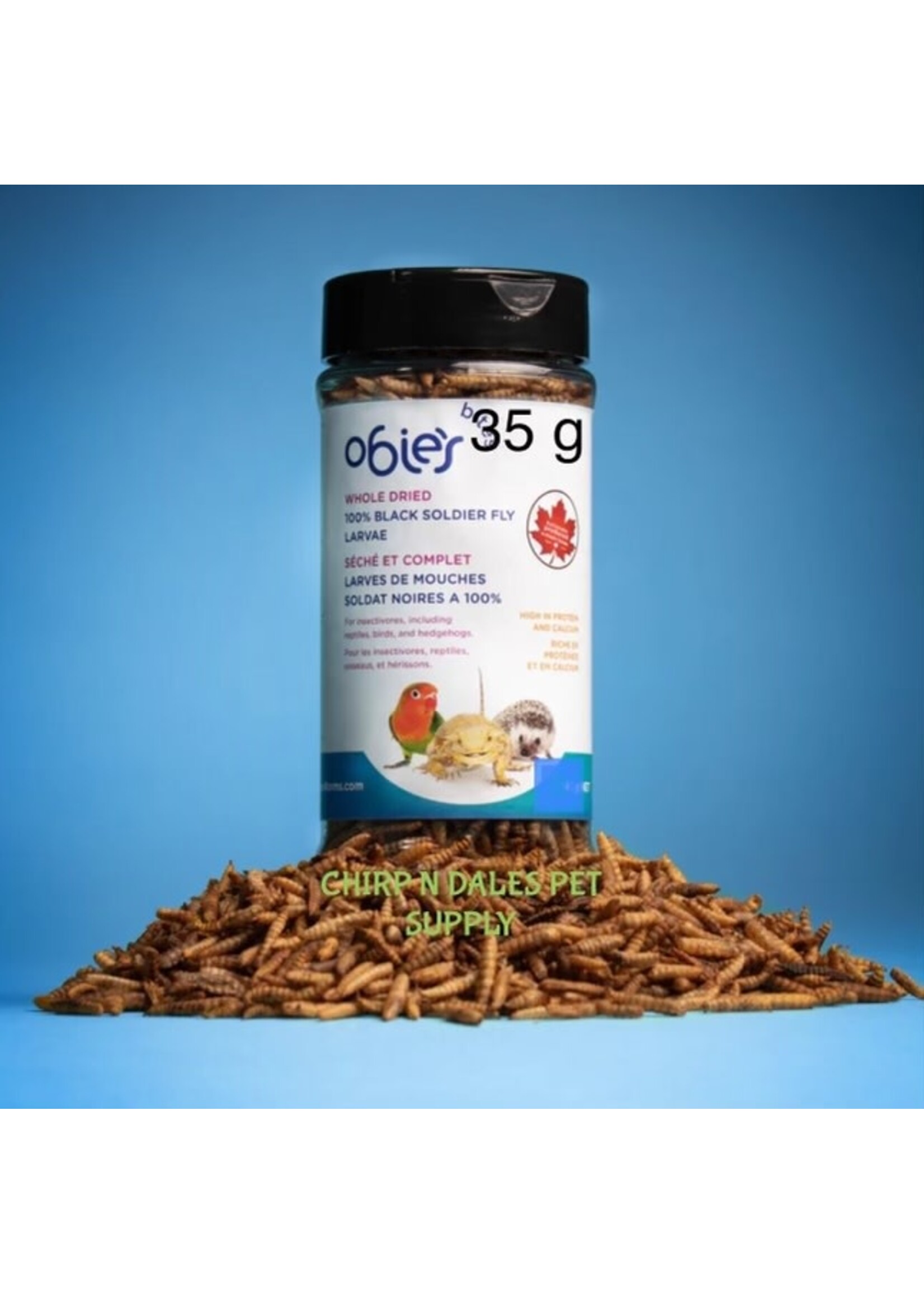 Obie's Bites Whole Dried Black Soldier Fly Larvae 35 g