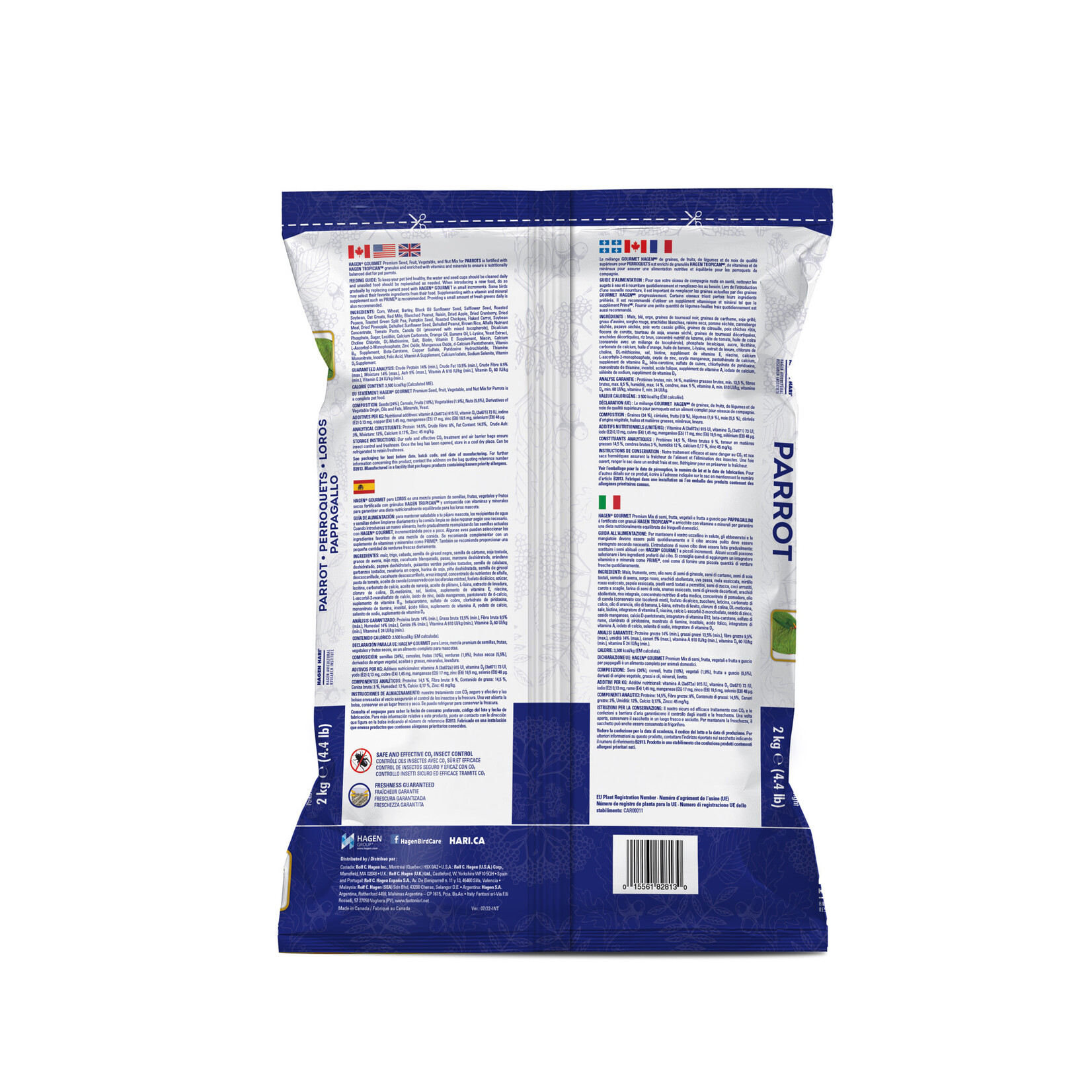 Hari HARI Gourmet Premium Seed Mix for Parrots - 2 kg (4.4 lb)