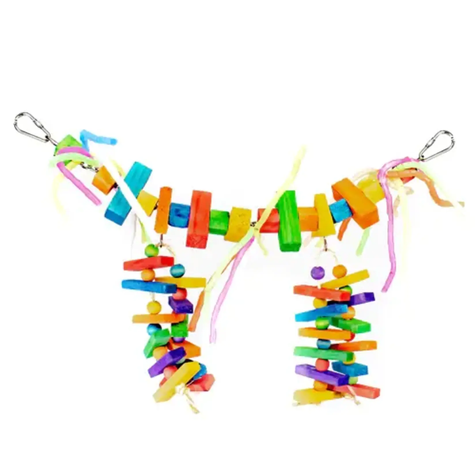 Kings Cages Kings Cages Rainbow Bridge With Spiral Cut Straws And Colorful Wood S016