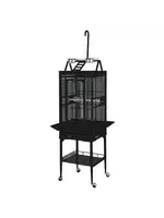 Kings Cages Kings Cages SLP 1818 Superior Line - Play Pen For Small Birds Black Silver