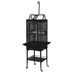 Kings Cages Kings Cages SLP 1818 Superior Line - Play Pen For Small Birds Black Silver