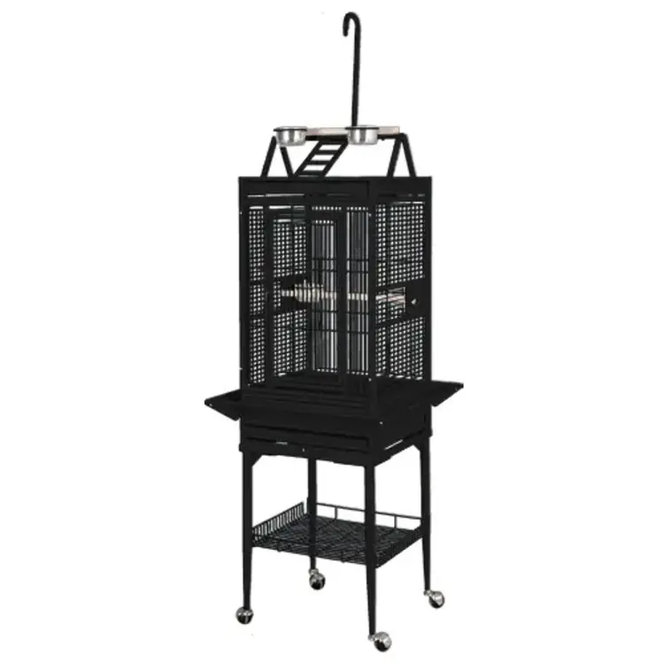 Kings Cages Kings Cages SLP 1818 Superior Line - Play Pen For Small Birds Black Silver