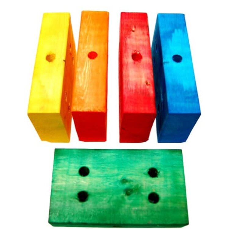 Zoo-Max Zoo Max Drilled Wood Blocks 1.5"H X 3.5"W X 6"LO  200620