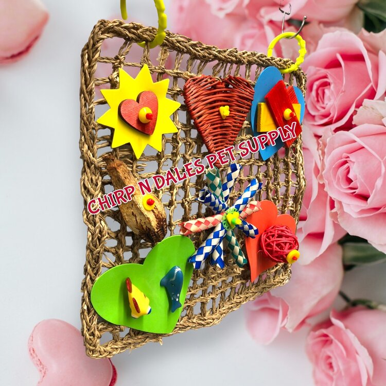Bonkers BONKERS VALENTINE'S ACTIVITY MAT 14"X14" CANADIAN MADE BIRD TOY