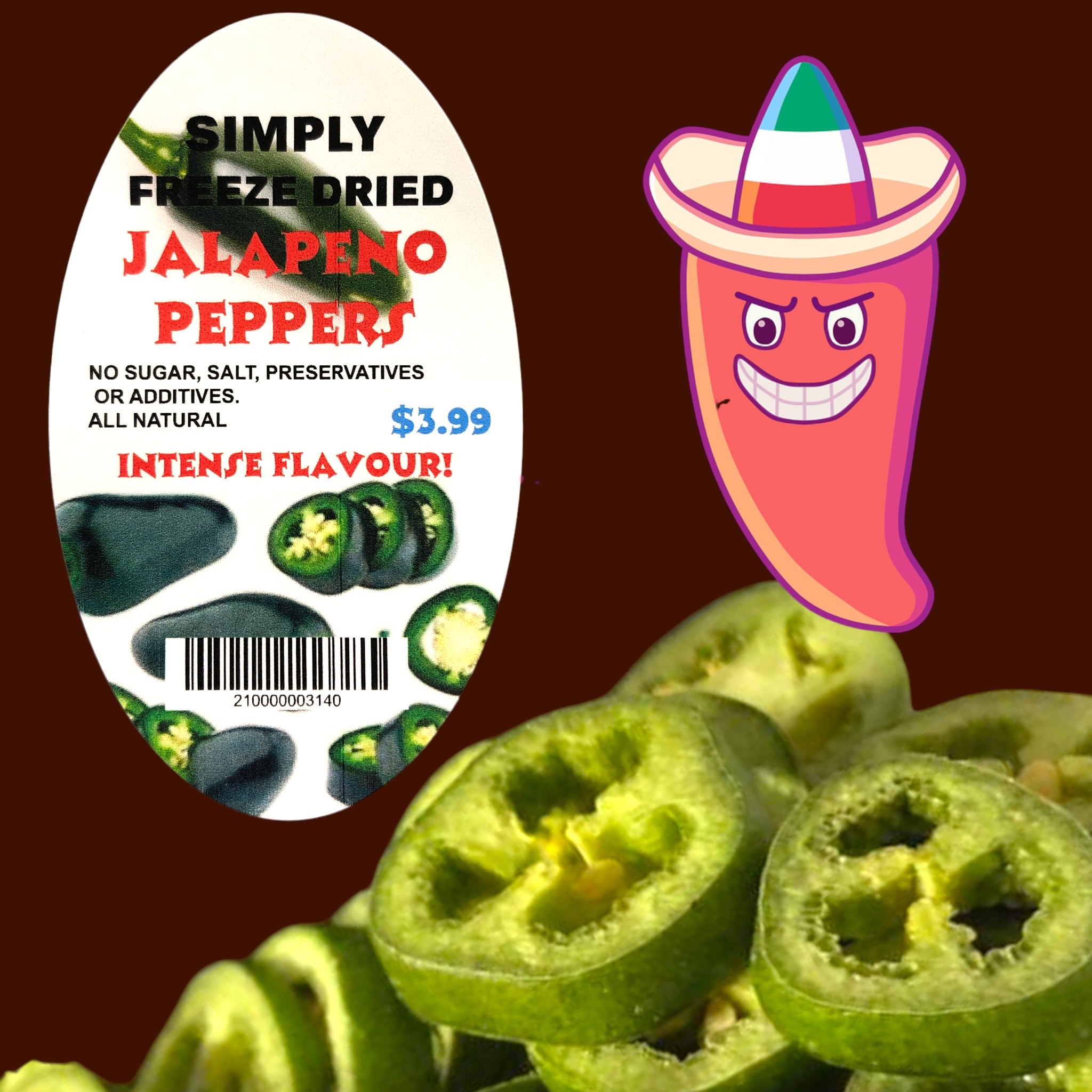 Simply Jalapeno Freeze Dried Jalapeno Peppers Chirp N Dales Pet Supply