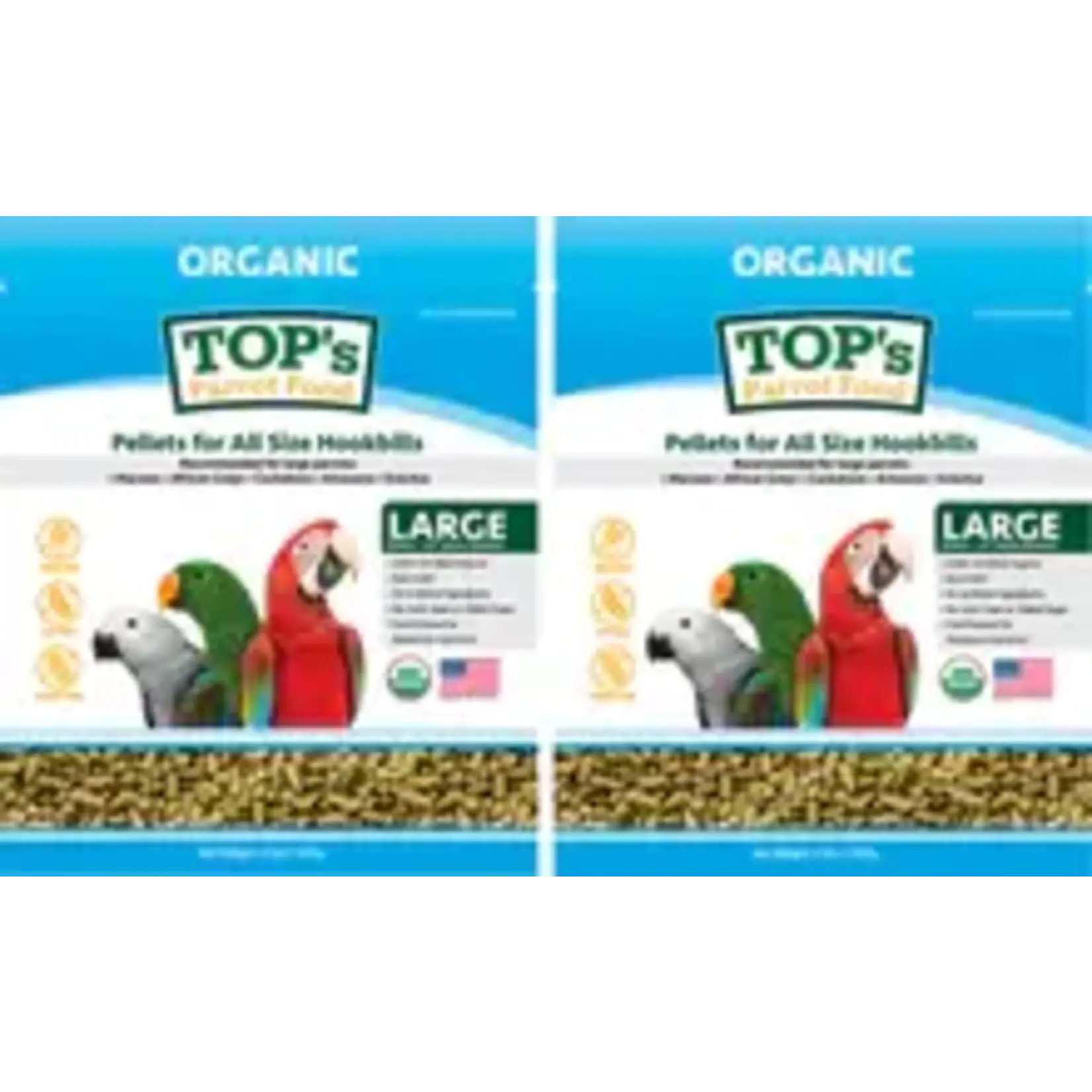 Totally Organics TOPS TOP's All Size Parrot Pellets
