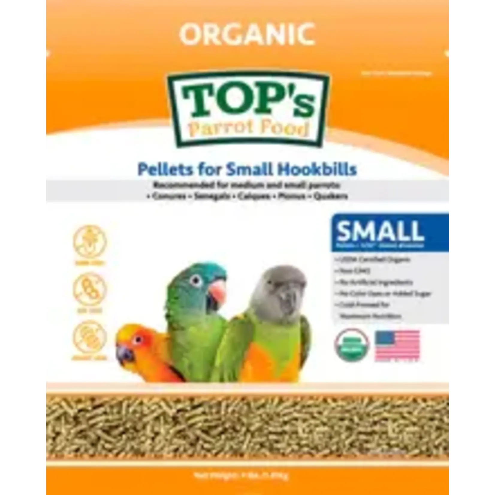 Totally Organics TOPS TOP's Small Parrot Pellets