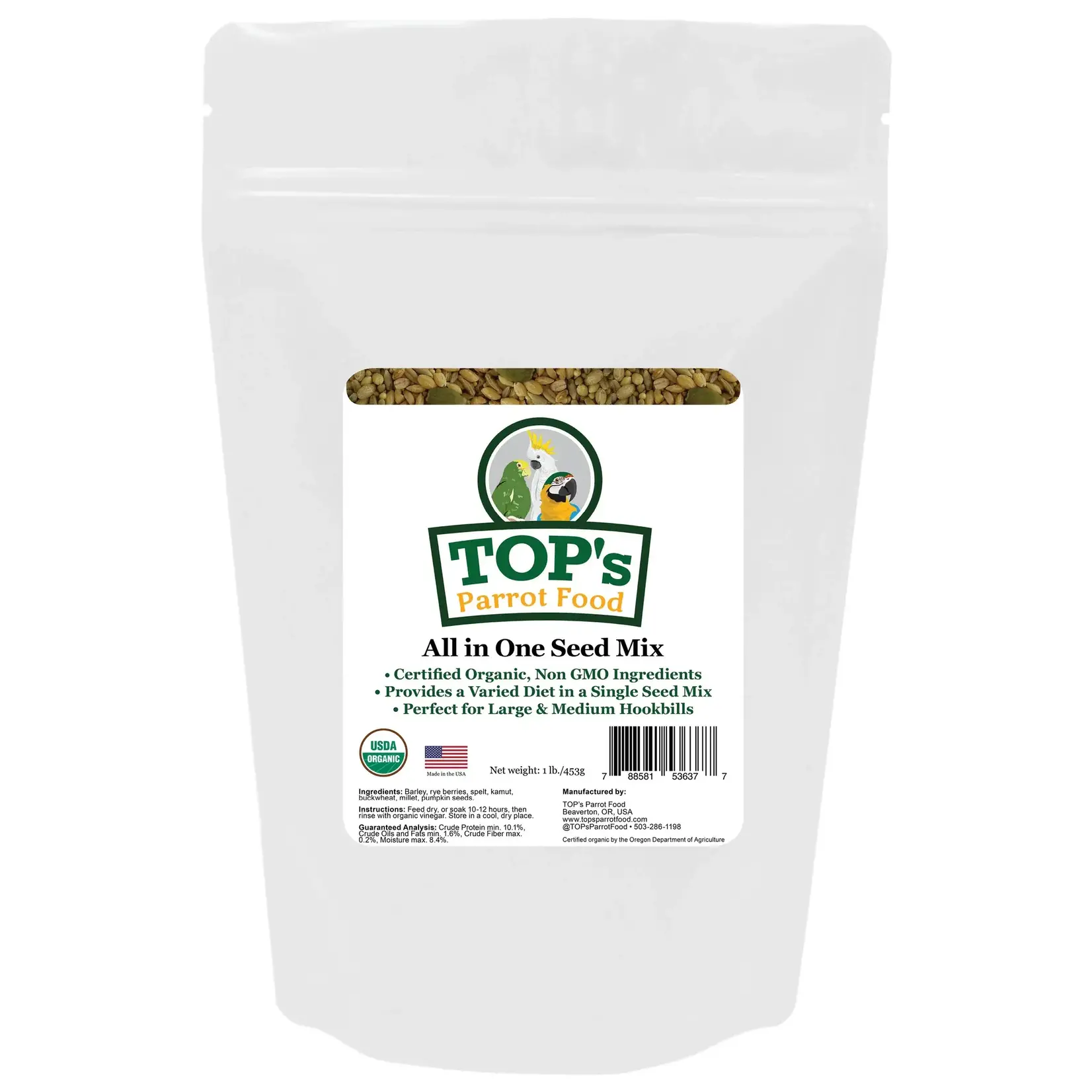 Totally Organics TOPS TOP's All-in-One Seed Mix