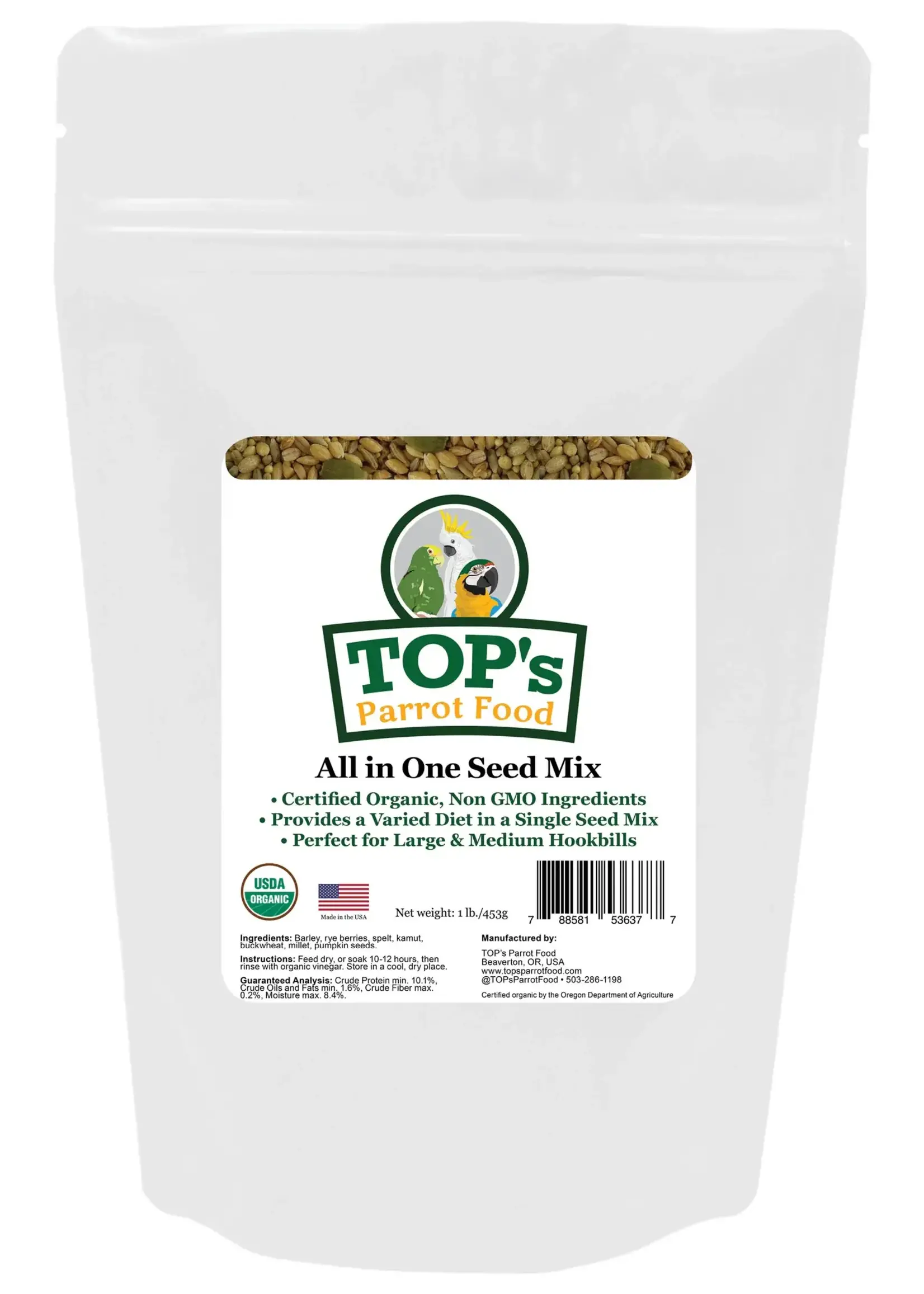 Totally Organics TOPS TOP's All-in-One Seed Mix