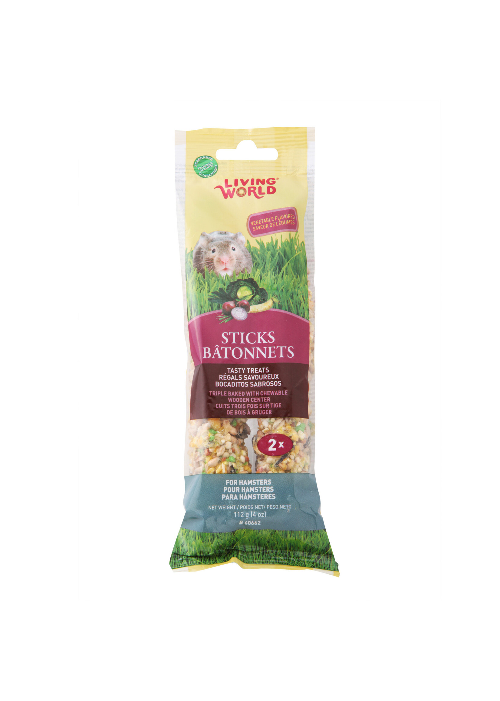 Living World Living World Hamster Sticks - Vegetable Flavour - 112 g (4 oz) - 2-pack  60662DU