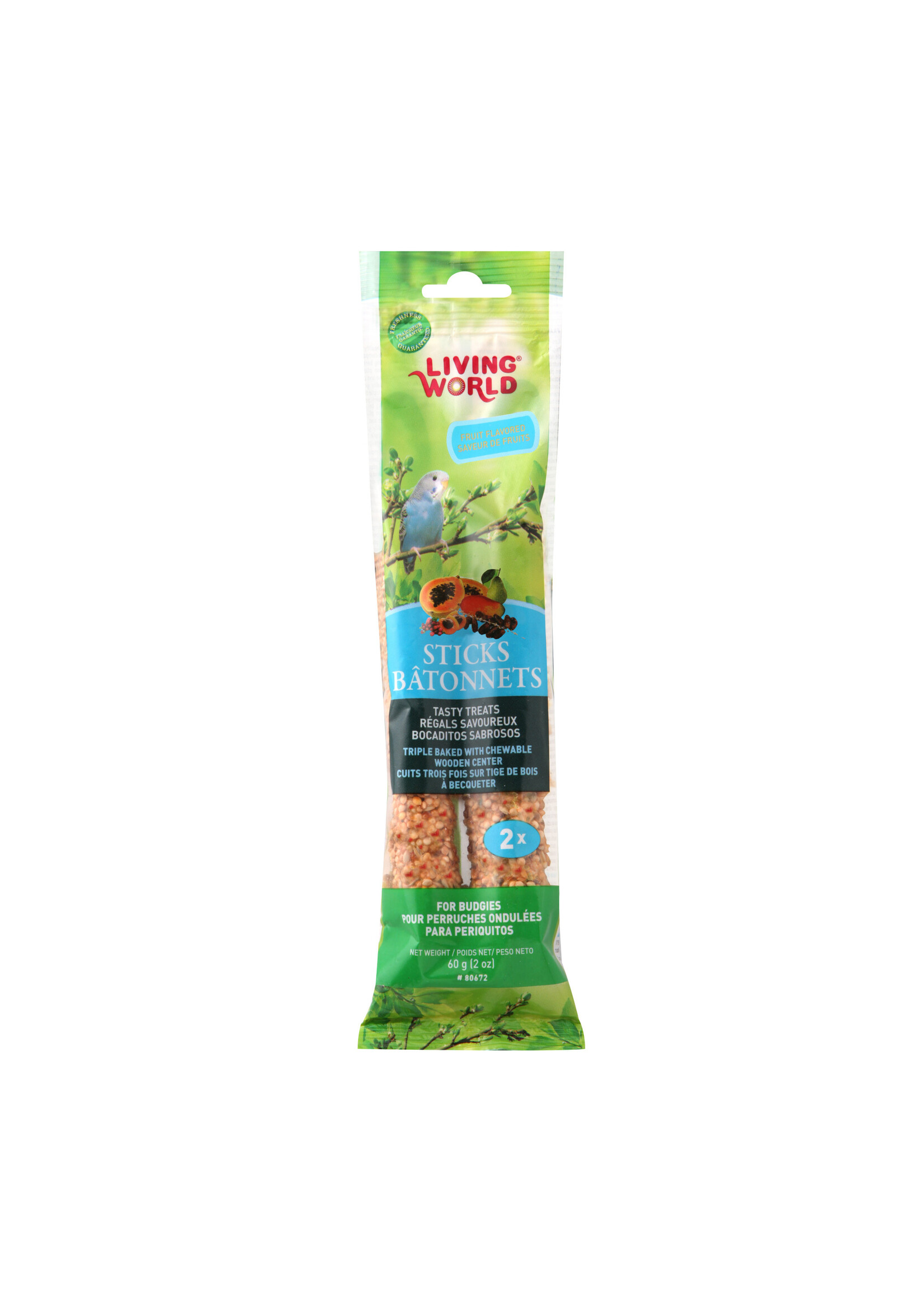 Living World Living World Budgie Sticks - Honey Flavour - 60 g (2 oz), 2-pack 80672DU