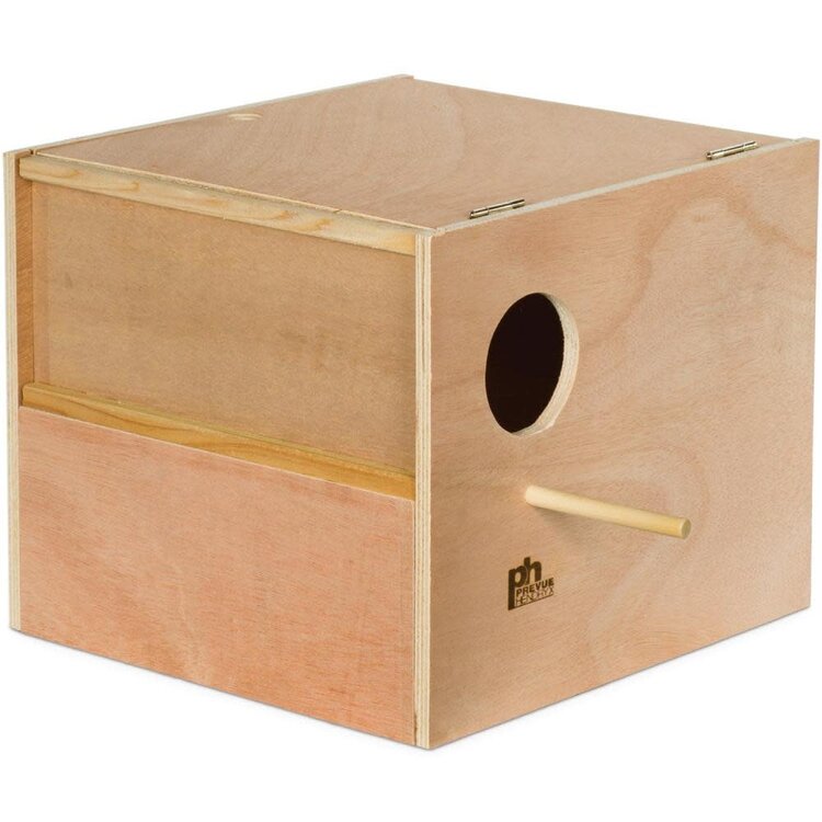 Prevue Hendryx PH \ Wood Nesting Box \ LARGE Outside \ Cockatiel