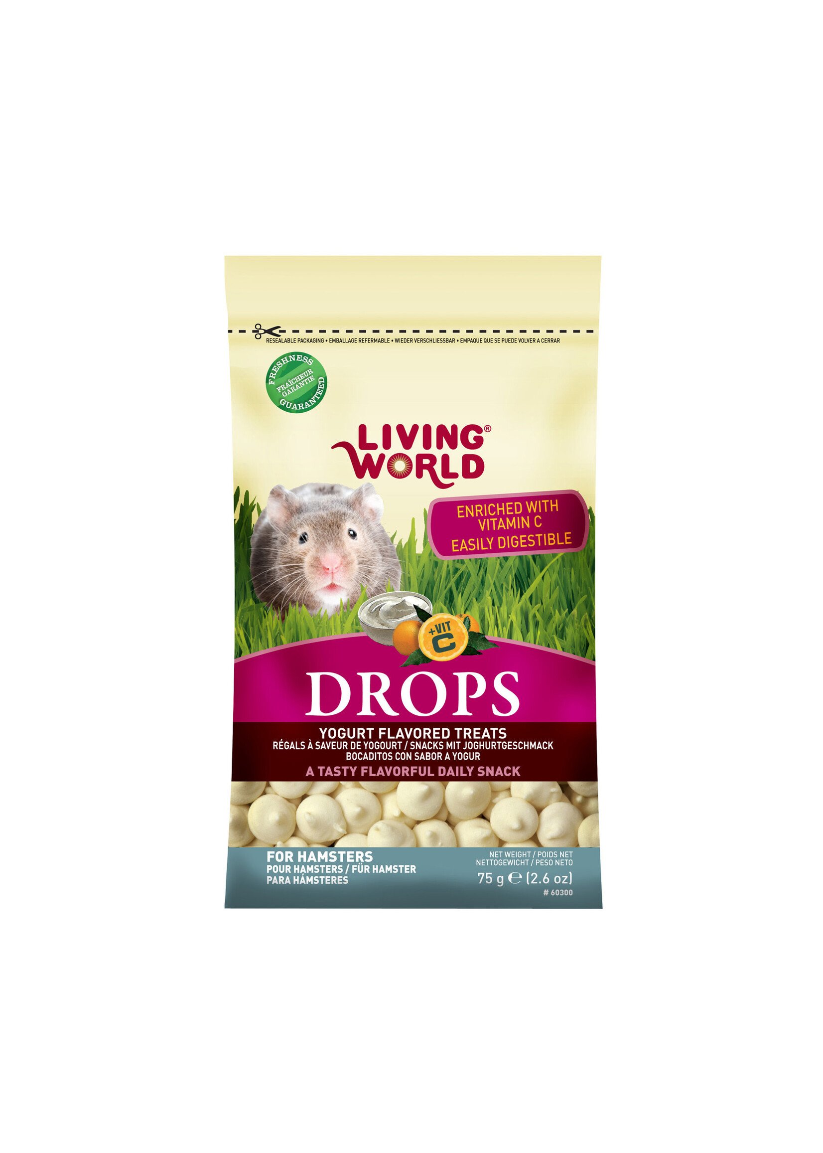 Living World Living World "DROPS" Yogurt Flavored Hamster Treat, 2.6 oz,