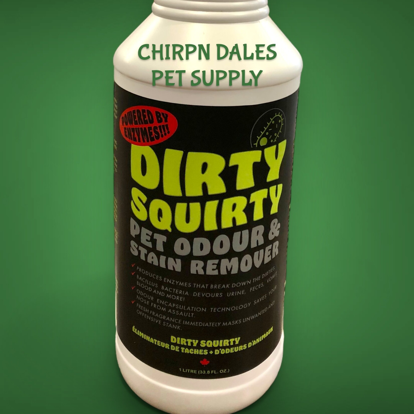DIRTY SQUIRTY PET ODOUR & STAIN REMOVER – 1 LITRE