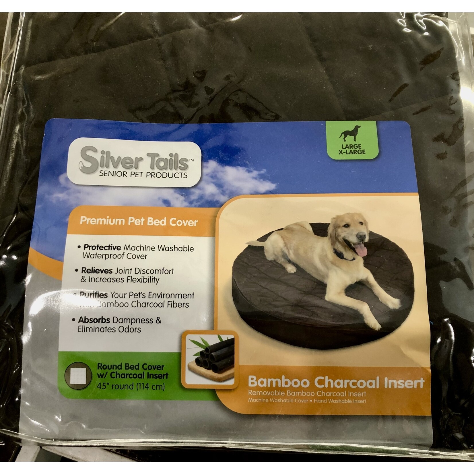 QUAKER PET GROUP SILVER TAILS™ BAMBOO ROUND BED TOPPER LARGE/X-LARGE FOR DOGS