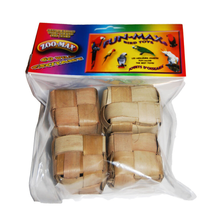 Zoo-Max Zoo Max 4 PALM POM CUBES 2″ X 2″ W209N