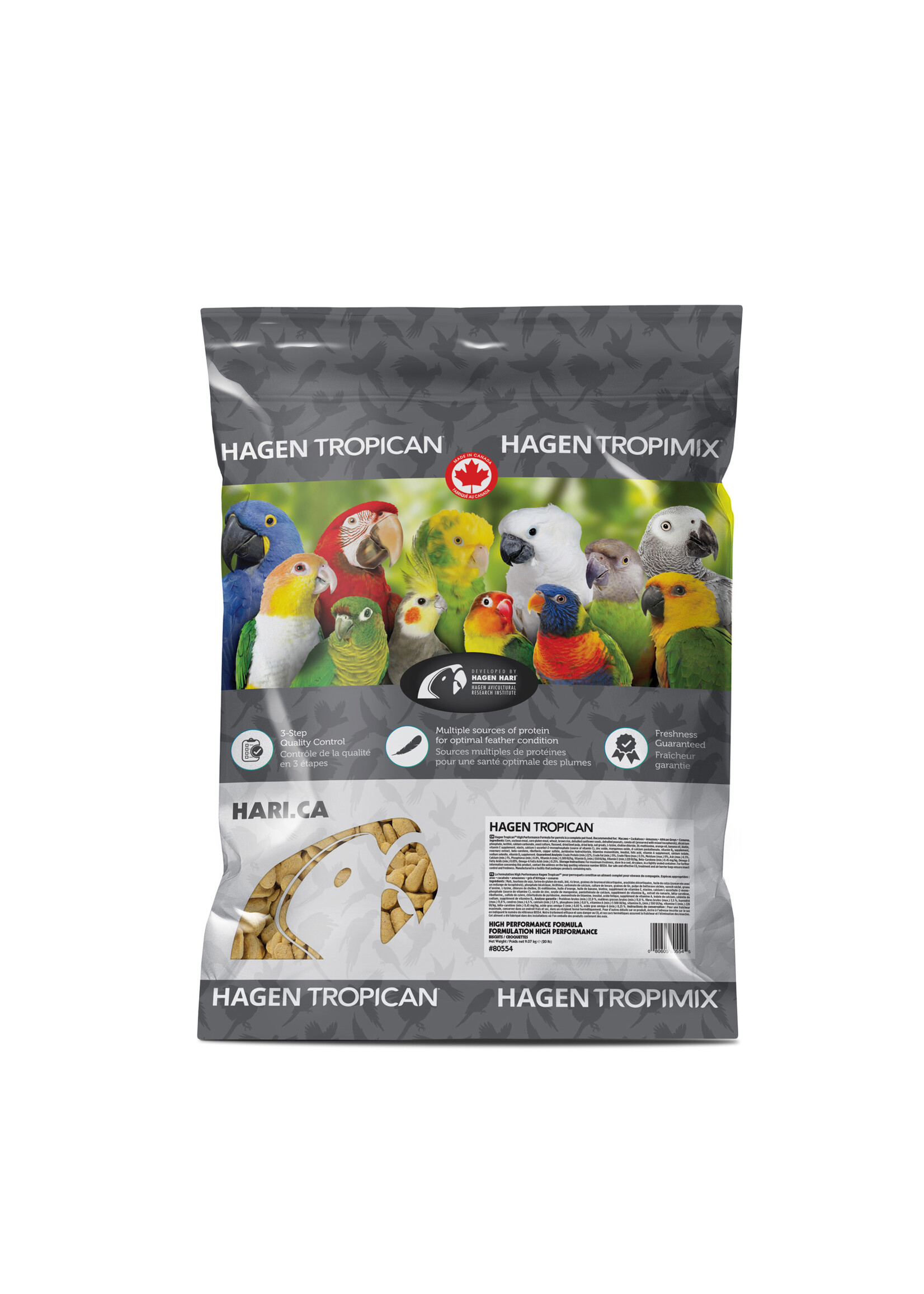 Hari Tropican High Performance Biscuits for Parrots - 9.07 kg (20 lb) 80554