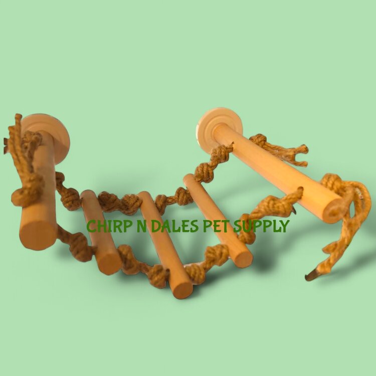 Jolly Jungle Jolly Jungle Wood Ladder Perch  8" Long by 6.75" Wide.