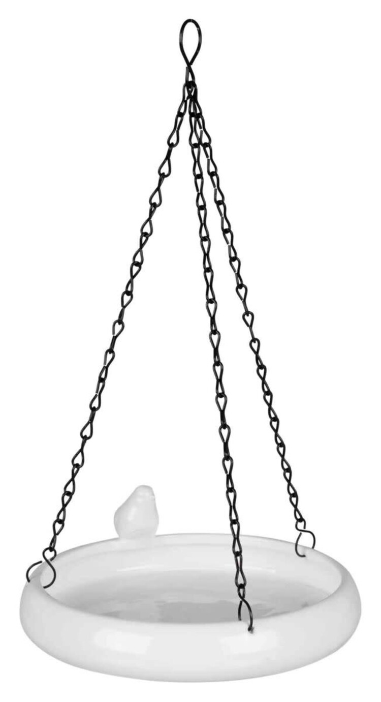 trixie Trixie Hanging Ceramic Bird Bath 500ml White