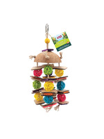 Living World Living World Tropical Trove Coconut with Wicker Balls Bird Toy - 39 x 14 x 14 cm (15.4 x 5.5 x 5.5 in)