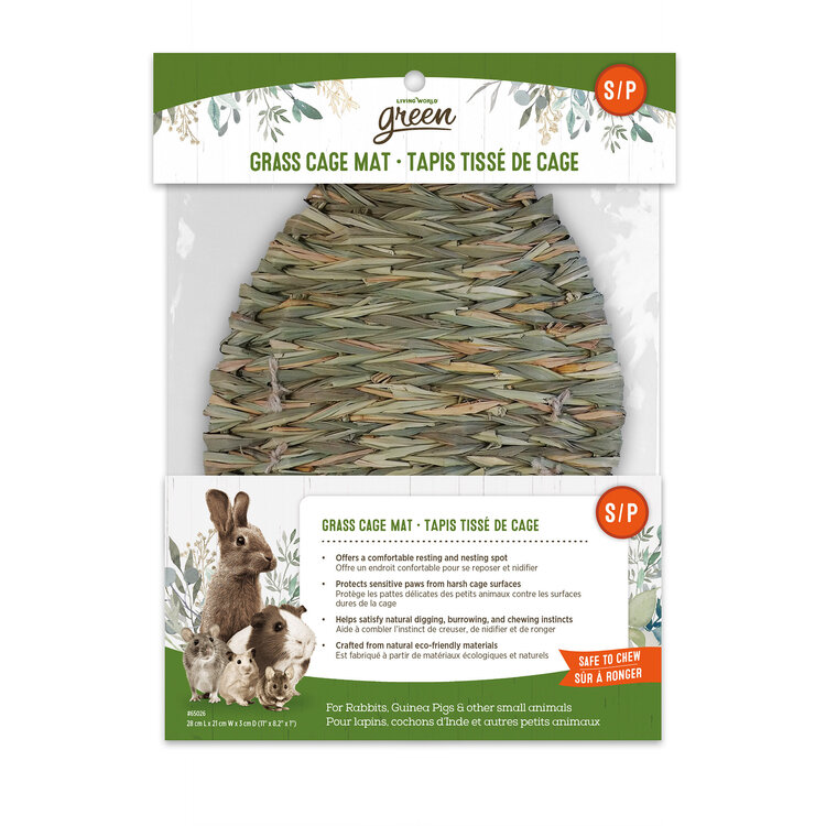 Living World Living World Green Grass Cage Mat - Small - 28 cm L x 21 cm W x 3 cm D (11 x 8.2 x 1 in)
