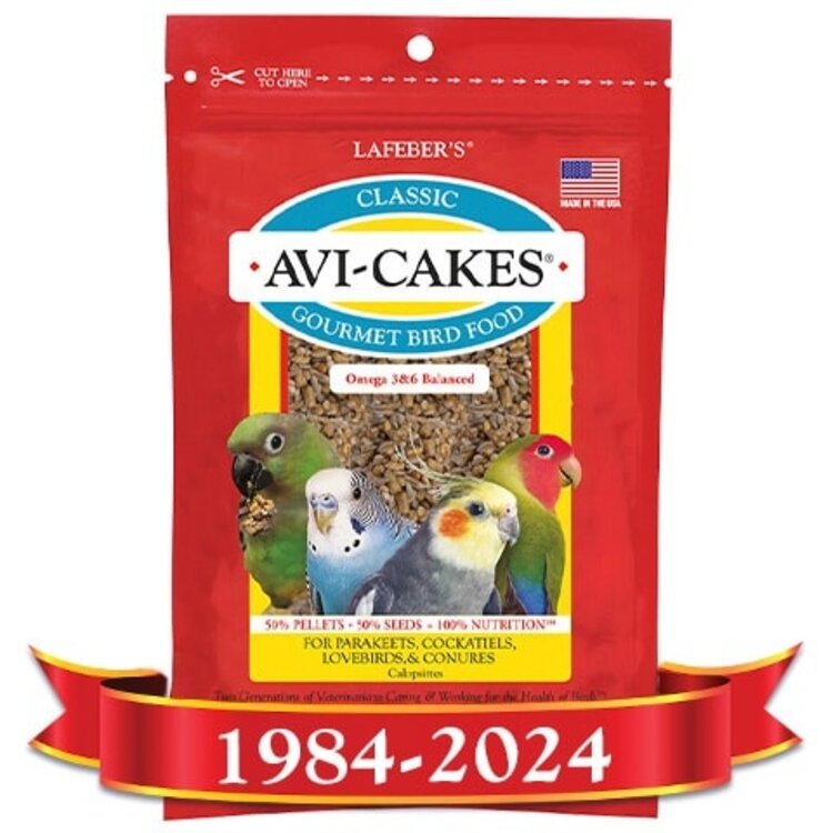 Lafeber's Lafeber Avi-Cakes Classic for Parakeets, Cockatiels, Lovebirds & Conures (8oz)