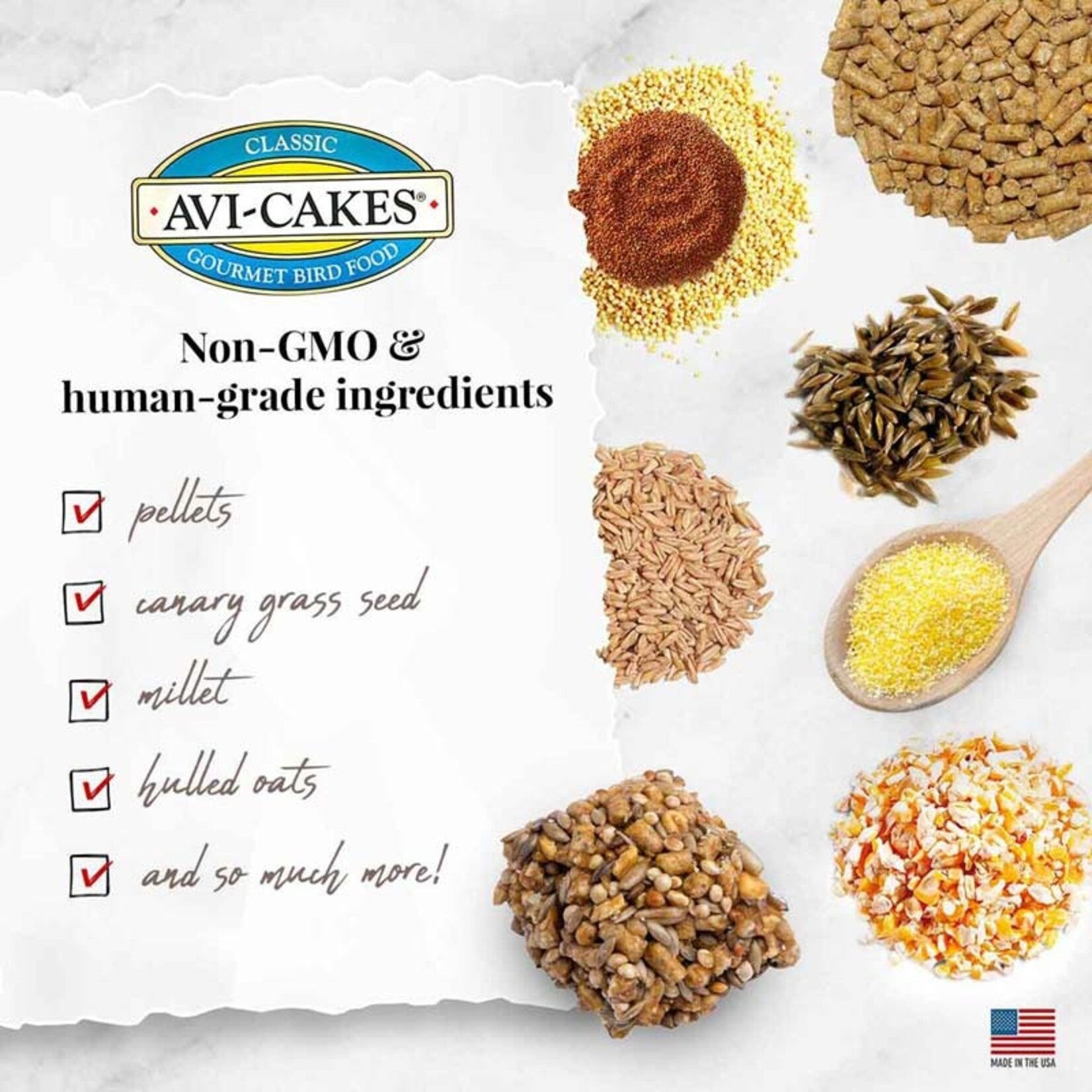 Lafeber's Lafeber Avi-Cakes Classic for Parakeets, Cockatiels, Lovebirds & Conures (8oz)