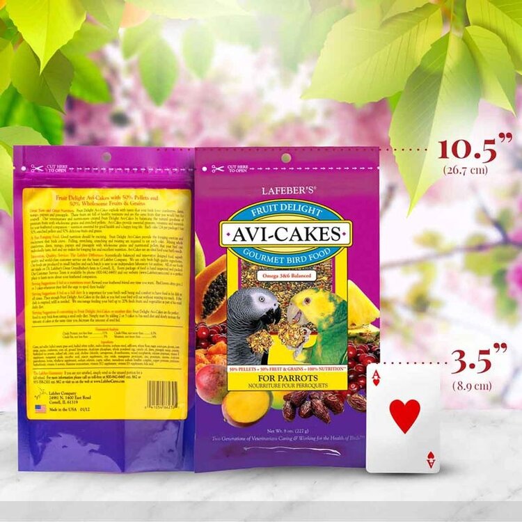 Lafeber's Lafeber Avi-Cakes Fruit Delight for Parrots (8oz)