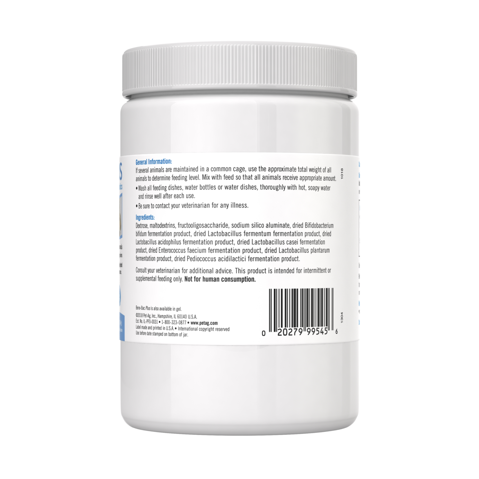 PetAg Bene-Bac Plus Powder 16oz PetAg
