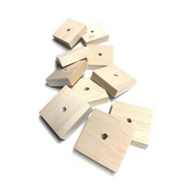 Jolly Jungle Jolly Jungle 2"x2" Natural Balsa Wood Slices  (10 pcs)