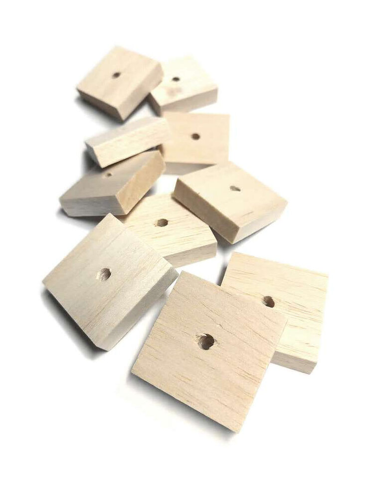 Jolly Jungle Jolly Jungle 2"x2" Natural Balsa Wood Slices (10 pcs)