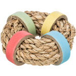 trixie Bonkers Sea Grass & Bagel Ring Toy  3.25"