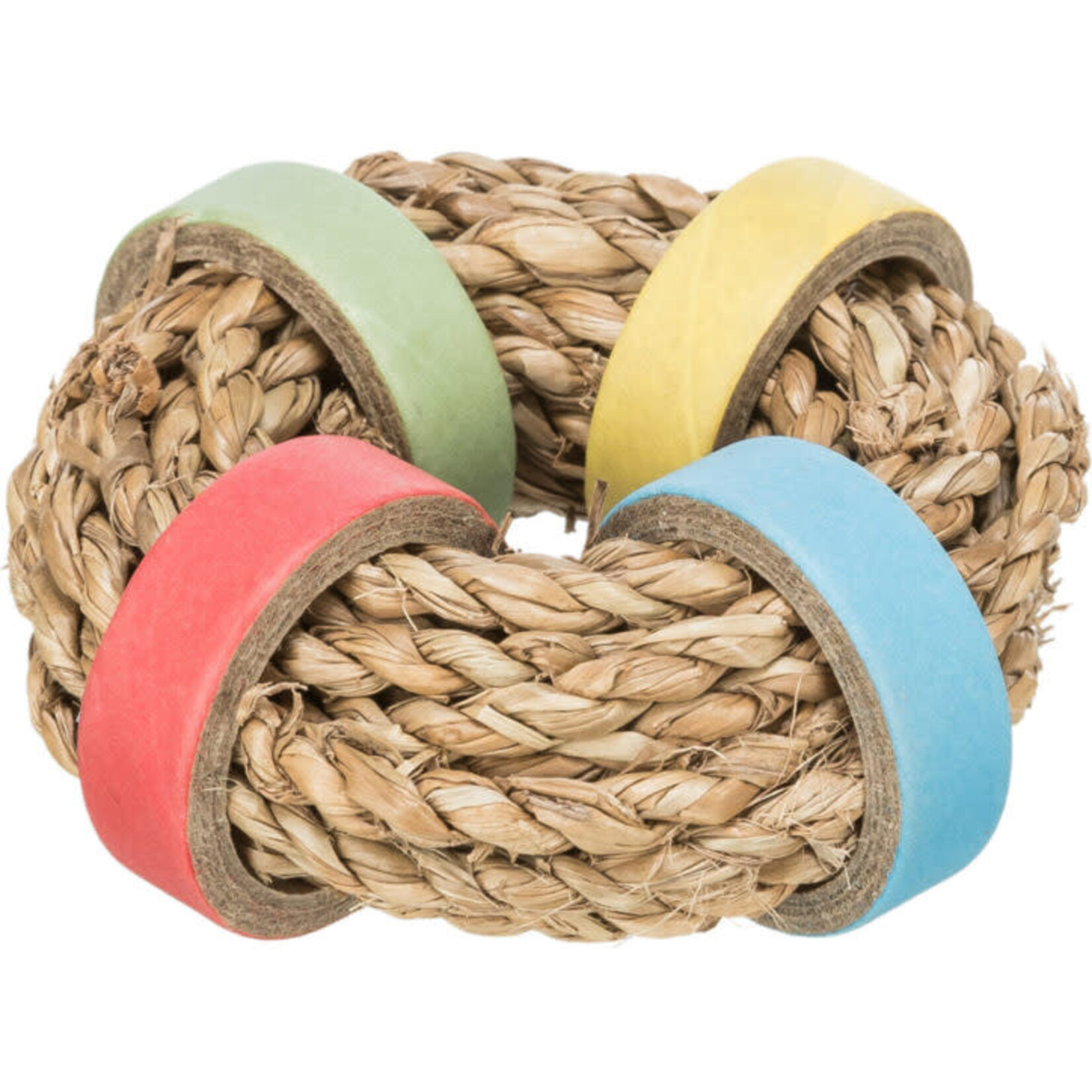trixie Bonkers Sea Grass & Bagel Ring Toy  3.25"